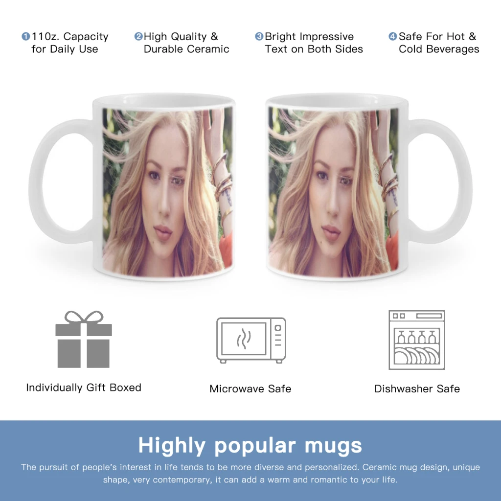 

Singer Iggy Azalea Free shipping Ceramic Cup Coffee Oatmeal Breakfast Cup Creative Personality Mug