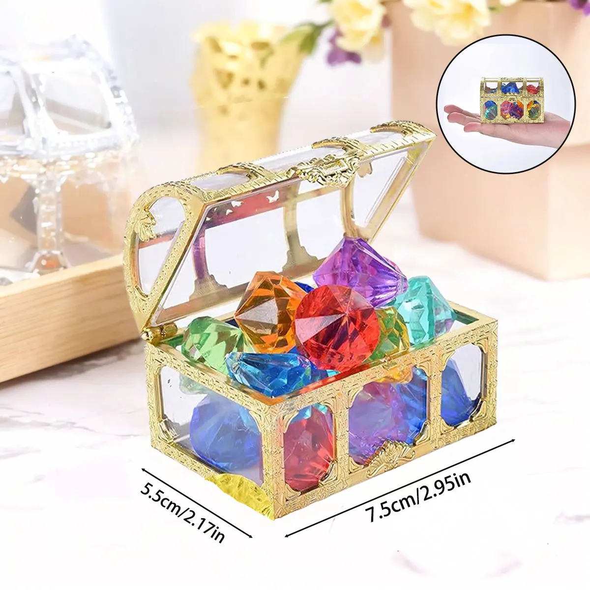 18/20 قطعة مجموعة الماس مع/لا صندوق لعبة الغوص لحمام السباحة للأطفال لتقوم بها بنفسك لعب لعبة الصيد على شكل سكافنجر في الشاطئ هدية حفلة للأطفال #6