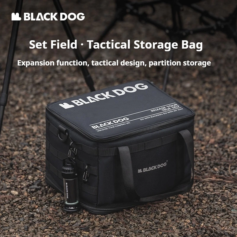 Naturehike BLACKDOG Camping Equipment Storage Bag 600D Oxford Cloth Portable Large Capacity Outdoor Travel Tool Bag Folding Box