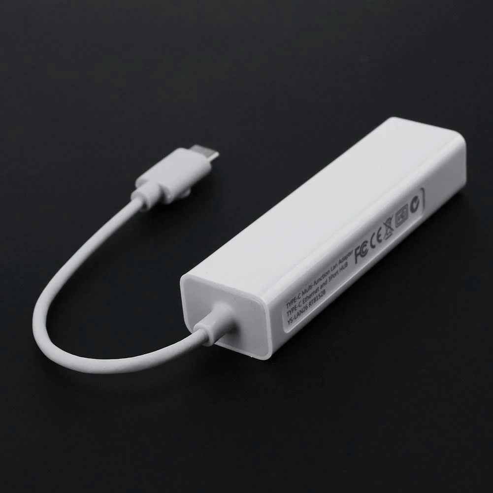 USB-C USB 3.1 Type C к USB RJ45 Ethernet Lan адаптер Hub кабель для Macbook PC