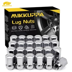 MIKKUPPA 24PCS M14x1.5 Forged Steel Lug Nuts Heavy Duty Anti-Rust One-Piece Wheel Nuts OEM Replacement Fits Toyota Honda Ford
