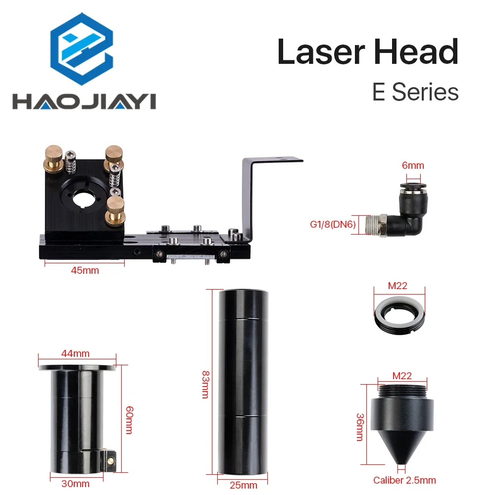 Серия E: лазерная головка CO2 для объектива D18 мм FL38.1 D20 мм FL50.8 и 63,5 и 101,6 мм Зеркало 25 мм для станка для лазерной резки