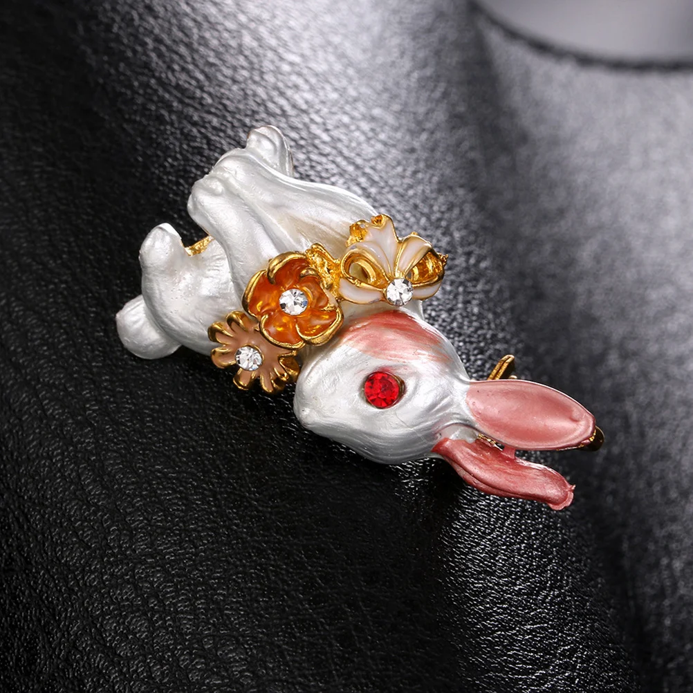 

European and American Enamel Brooch Rabbit Shape Dress Accessories for