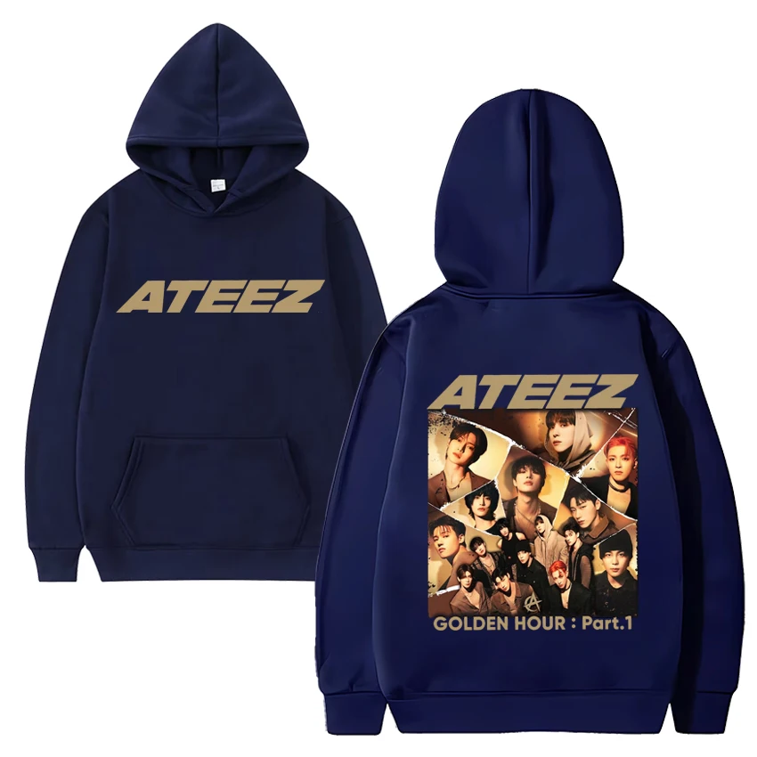 Ateez group The World Ep.Fin Will album Hoodie 2025Men Women kpop vintage Casual Sweatshirt Unisex Fleece Long sleeve pullovers