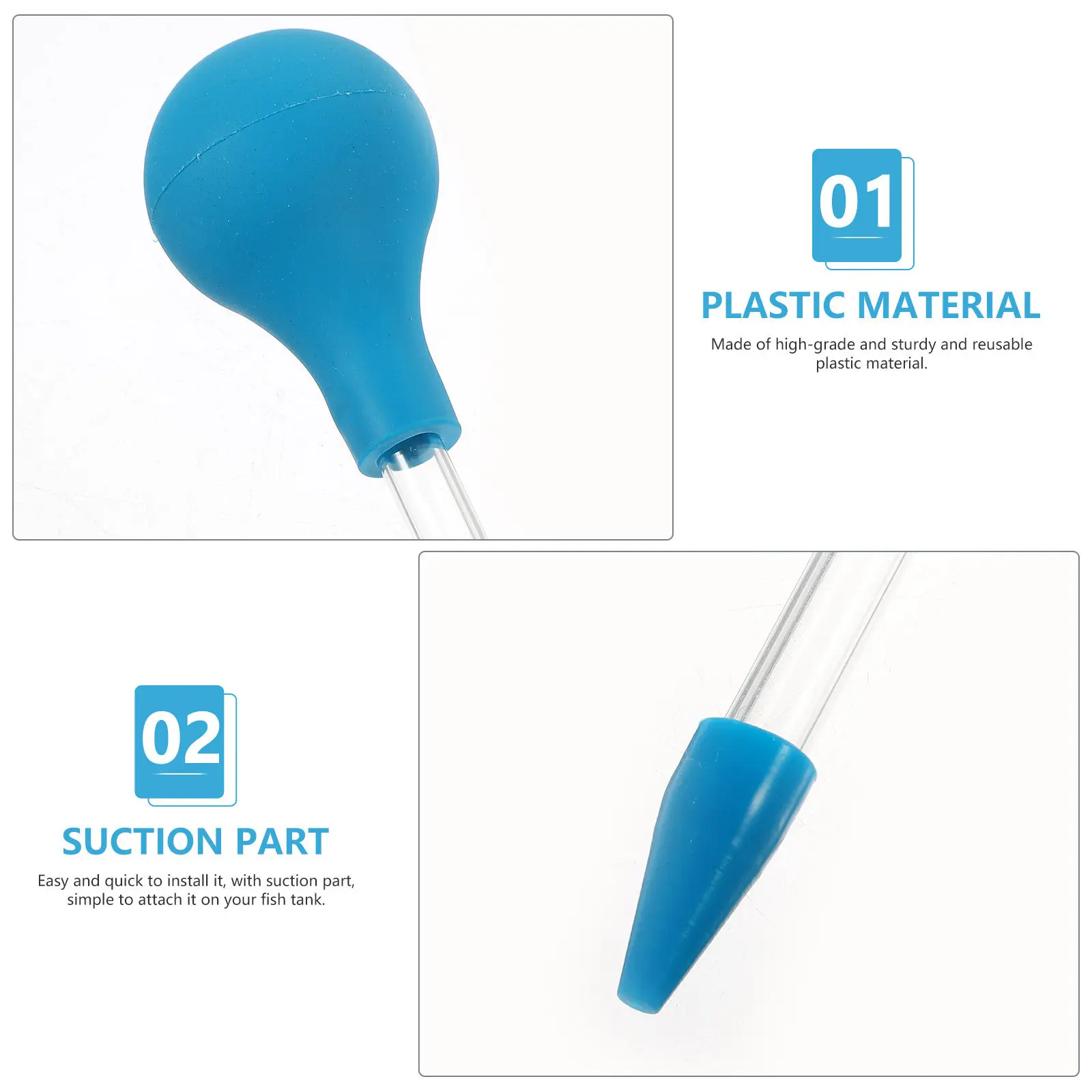 Coral Feeder 35Cm High Brightness Acrylic Tube Reef Coral Feeder Liquid Fertilizer Injector for Marine Freshwater
