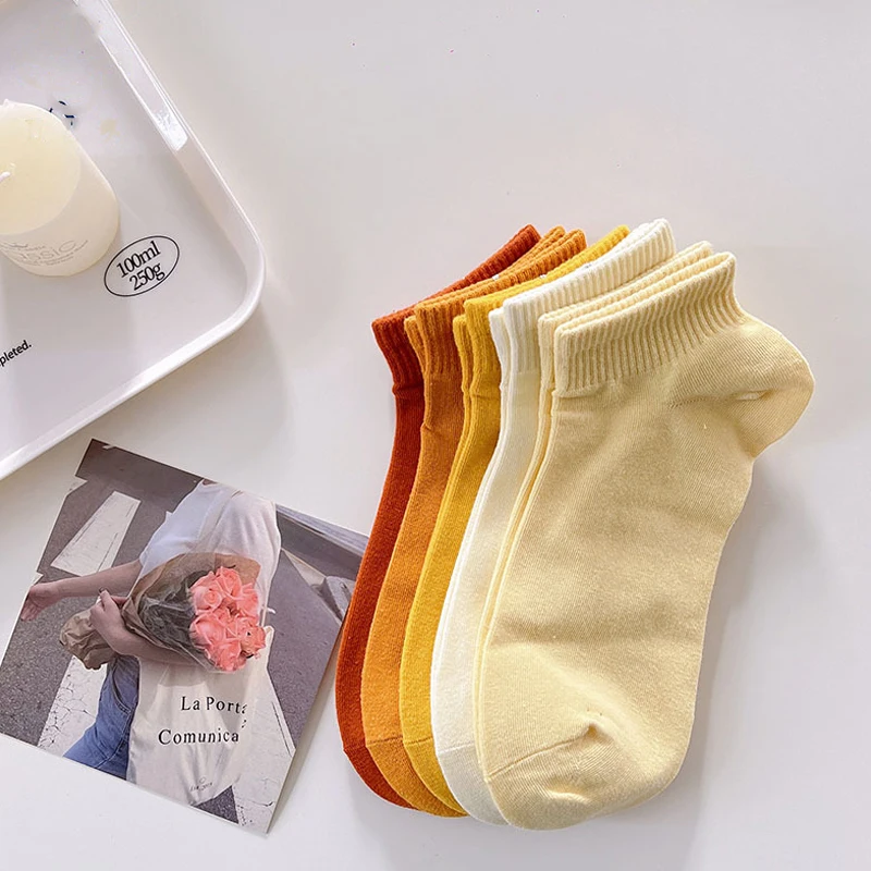 10 Paar einfarbige, einfache Socken für Jugendliche, bequeme, niedrig geschnittene Socken für Mädchen, atmungsaktive, weiche kurze Socken, geeignet für – Detail 5