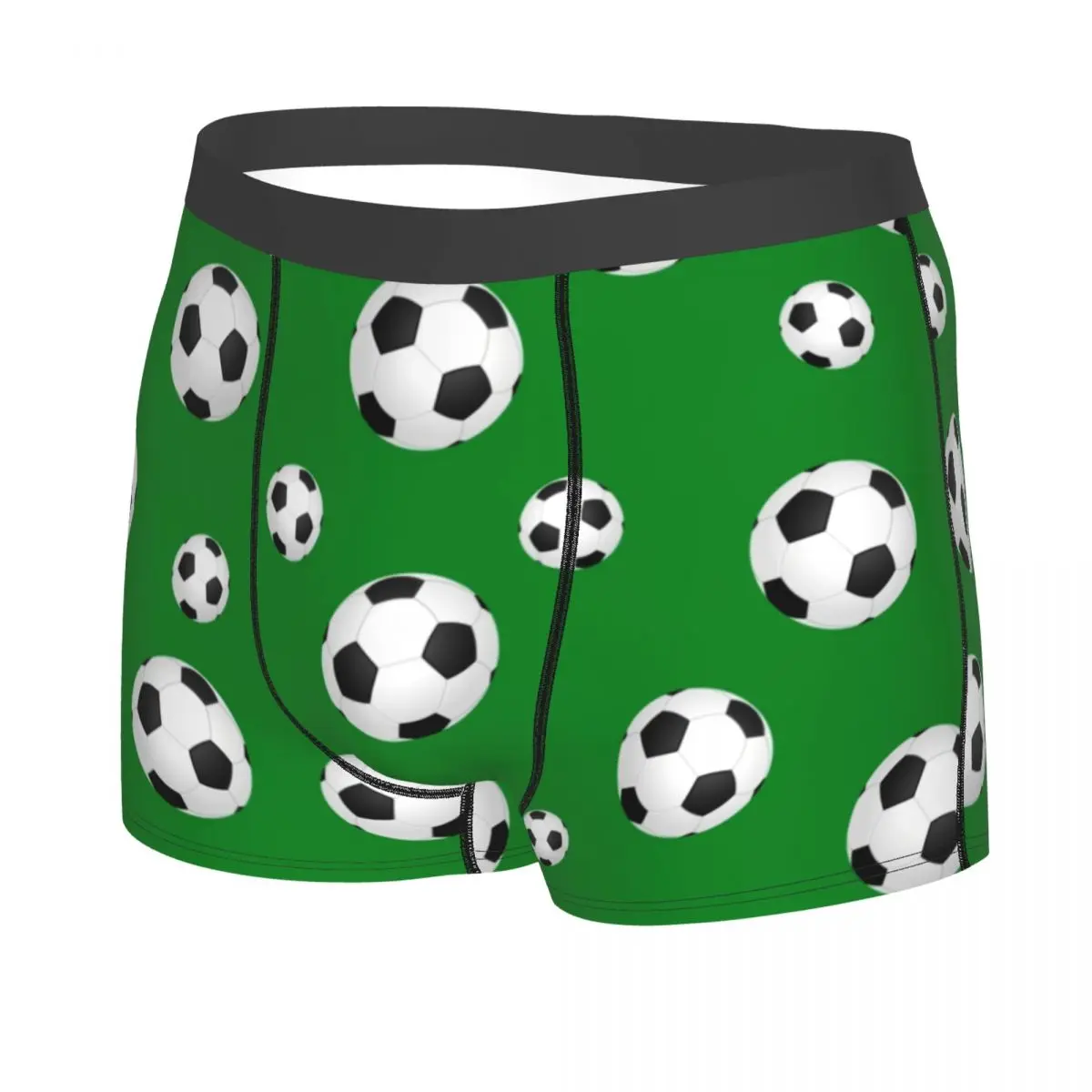 Custom Soccer Balls Lover Football Pattern Boxer Shorts For Homme 3D Print Sports Gift Underwear Panties Briefs Soft Underpants