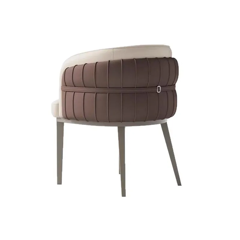 Modern simplicity, Italian light luxury dining chairs, household cat paw leather dining tables and chairs