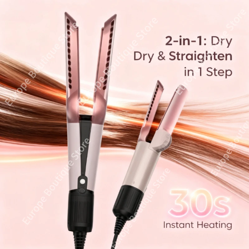 

Выпрямитель для волос с отрицательными ионами двойного назначения, сухой и влажный, 25, легкий, роскошный, не повреждающий, пушистый зажим для волос, фен, щипцы для завивки волос, инструменты для волос