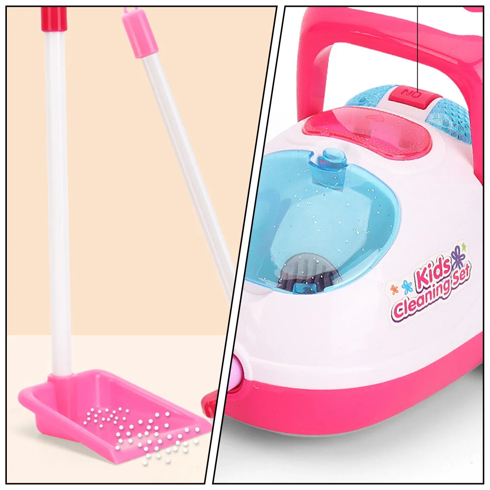 مجموعة واحدة من مكنسة كهربائية متينة للأطفال، مجموعة أدوات تنظيف بلاستيكية تعليمية ملونة، لعبة مكنسة كهربائية منزلية