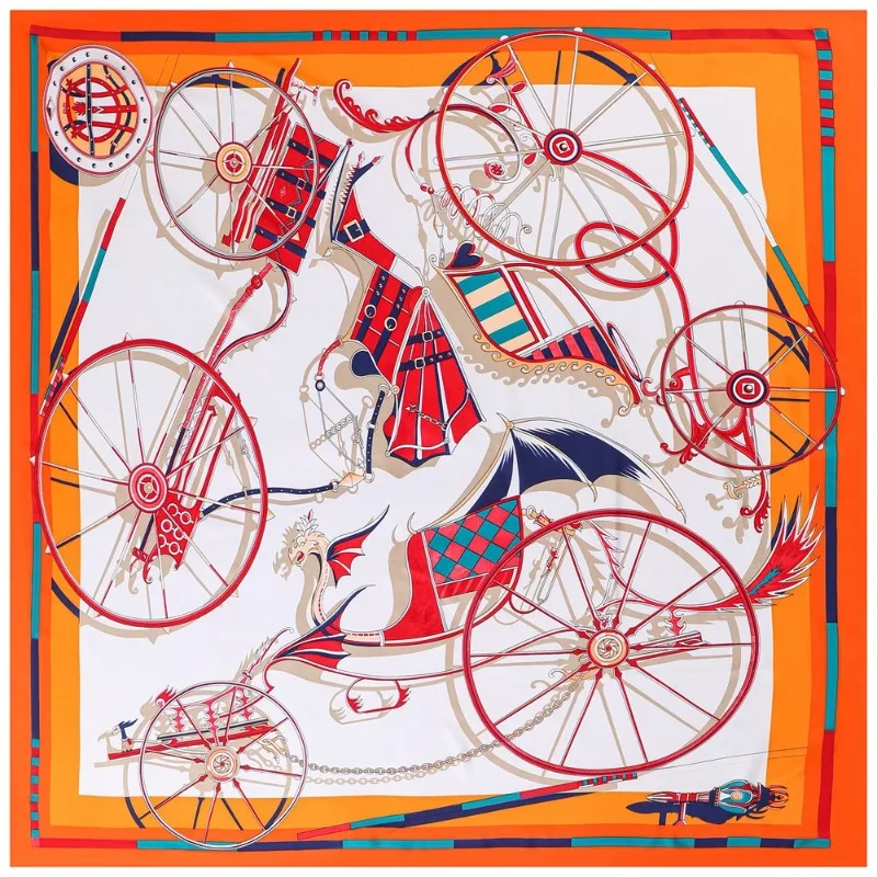 

130cm European Autumn Ladies Scarf Shawl Pumpkin Carriage Design Four Seasons Warm Sunscreen Travel Wrap Gift Present