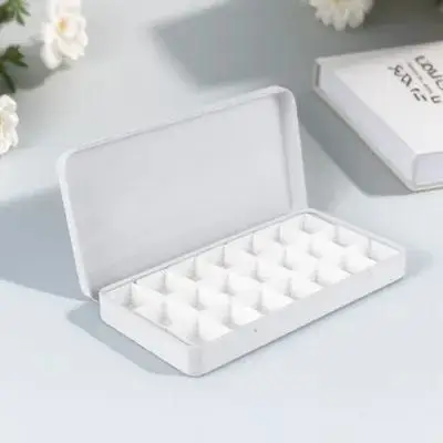 

1 Set Watercolor Paint Box Empty Watercolor Case With Compartments For Artist Student Portable Art Paint Pan Storage Tin For