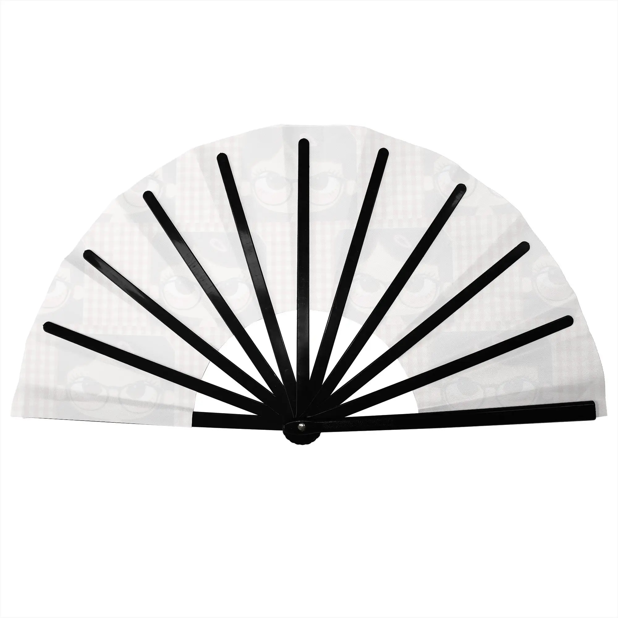 Custom Big Eyes Girl Comic Promotional Gift Hand Fan Wedding  Durable Folding Fans Novelty Bulk Pack Fan