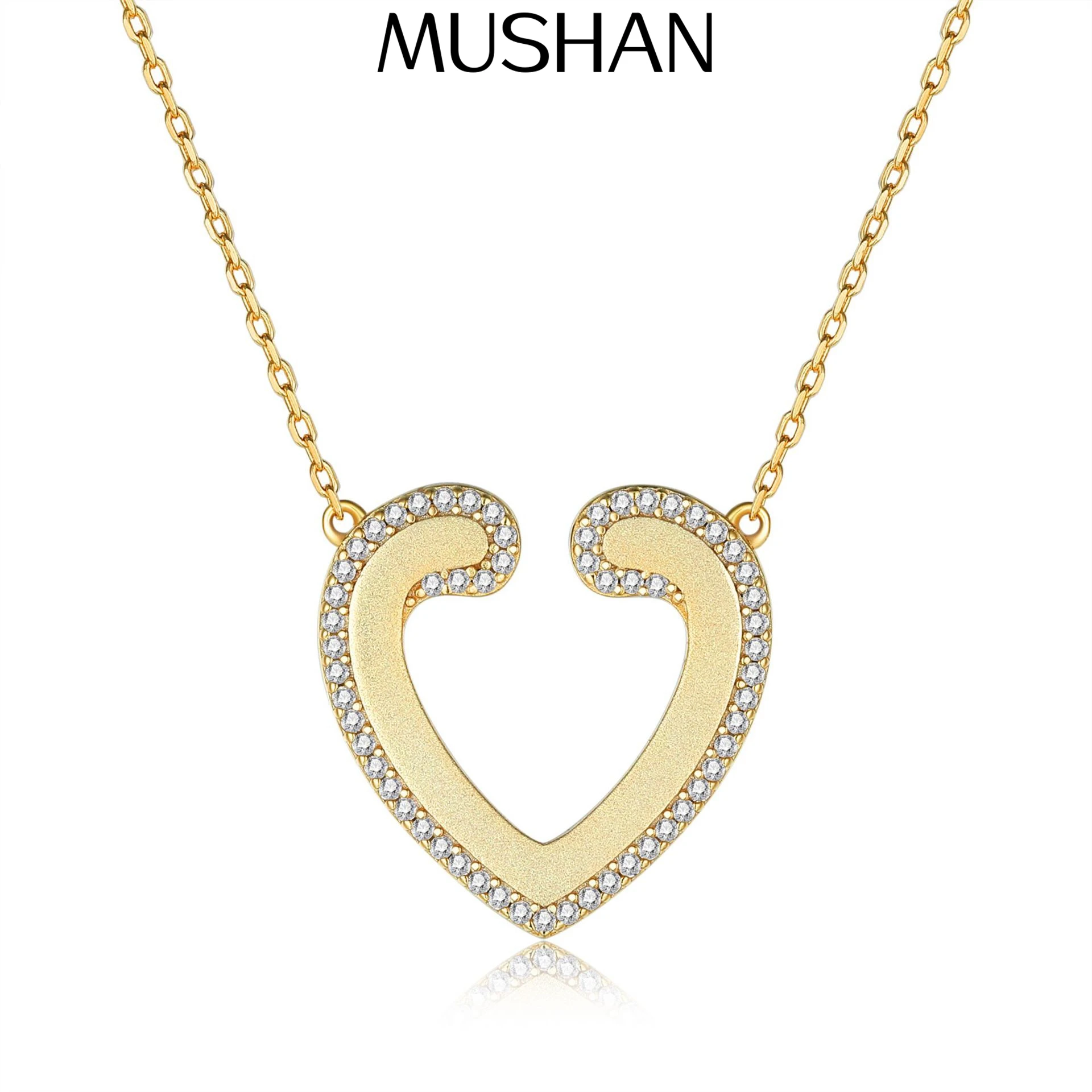 

MuShan Jewelry 925 Sterling Silver Necklace Gold Chain HCD Diamonds Bachelorette Gift Best Friend Gift Women Necklaces Jewelry