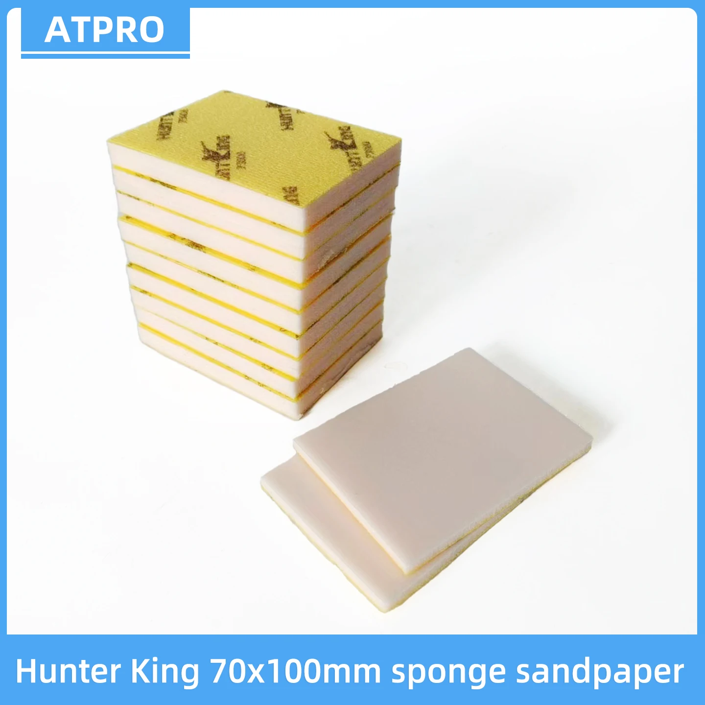 

Hunter King Square Sponge sandpaper 70x100mm, car paint surface wood grinding and polishing, 400-3000 mesh