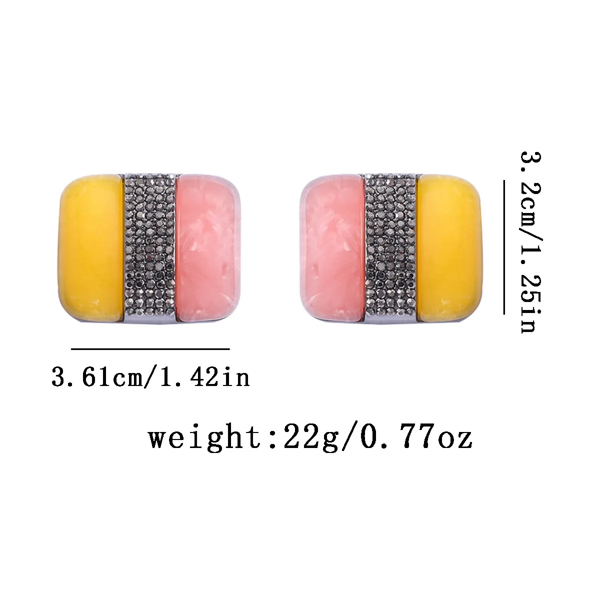 Luxury Gold Leaf Rhinestone Earrings Women Vintage Yellow Resin Statement Dangle Drop Earrings Wedding Party Jewelry Accessories