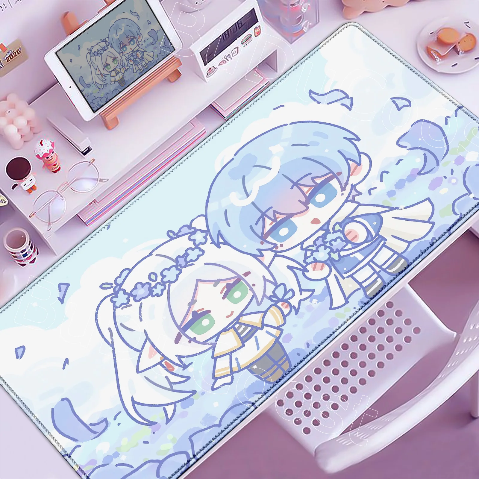 

New Kawaii Anime Girl Desk Mat Hot Anime HD Frieren At The Funeral Mouse Pad XXL 900x400mm Mousepad Large PC Extended Table Mats