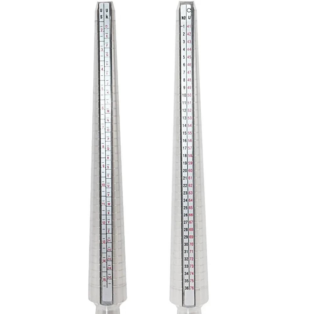 UK Sizes A-Z for Men Women Steel Metal Ring Sizer Mandrel Rings Size Measure Tool Finger Gauge Kit Jewellery Sizing Tools