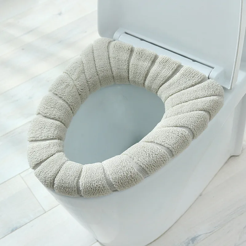 Toilet  Seat Cover Mat Winter Warm Toilet Pad For Children Cushion Soft Reusable Filling Washable Closestool Warmer Accessories