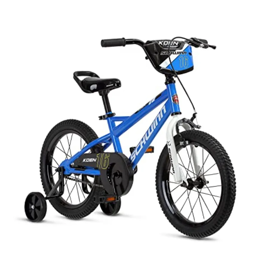 

16-дюймовый велосипед для детей 3-7 лет SmartStart: эргономичный дизайн, регулируемое сиденье, задний ножной тормоз и передний калиперный тормоз для обучения езде