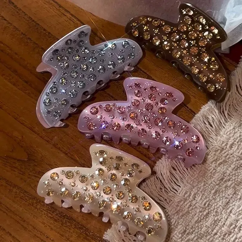 

Elegant Crystal Rhinestone Hair Claw for Women Hair Clip for Girls Fashion Hair Crab Clip Ladies Head Accessories New