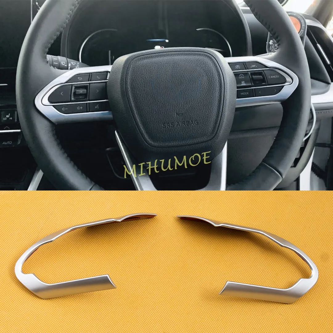 Car Steering Wheel Panel Trim Stickers For 2023-2025 Toyota Noah Voxy Suzuki Landy Accessories Glossy Chrome