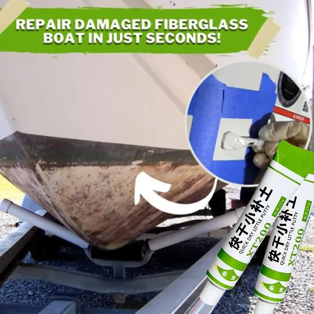 Imagem -03 - Fiberglass Boat Repair Paste Paint Putty de Secagem Rápida Repair Paint Reparação de Arranhões Agente de Pintura Cinza 20g