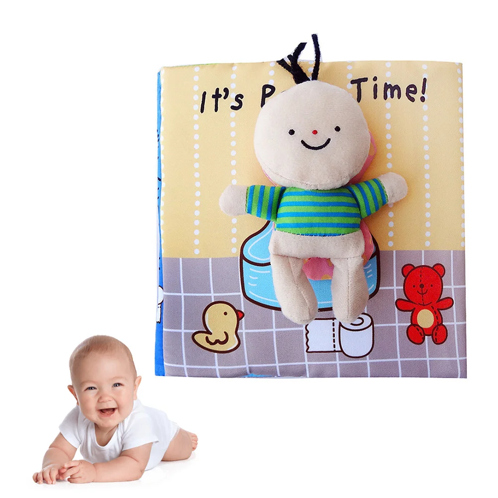 Pierwsza książeczka dla niemowląt z tkaniny wielokrotnego użytku, wysokiej jakości materiał, książeczka edukacyjna dla niemowląt do wczesnej edukacji, rozwój sensoryczny i interakcja rodzic-dziecko