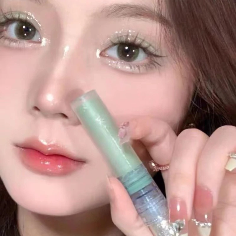 Ombre à paupières liquide 2 en 1 à Double tête, paillettes nacrées, éclaircissantes, maquillage pour les yeux couché, diamant, ver à soie, cosmétique