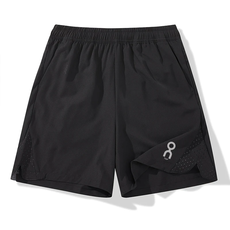 

Мужские спортивные шорты из ледяного шелка для бега, фитнеса, активного отдыха, скалолазания, тренировок, бадминтона, длиной до колена, повседневная спортивная одежда