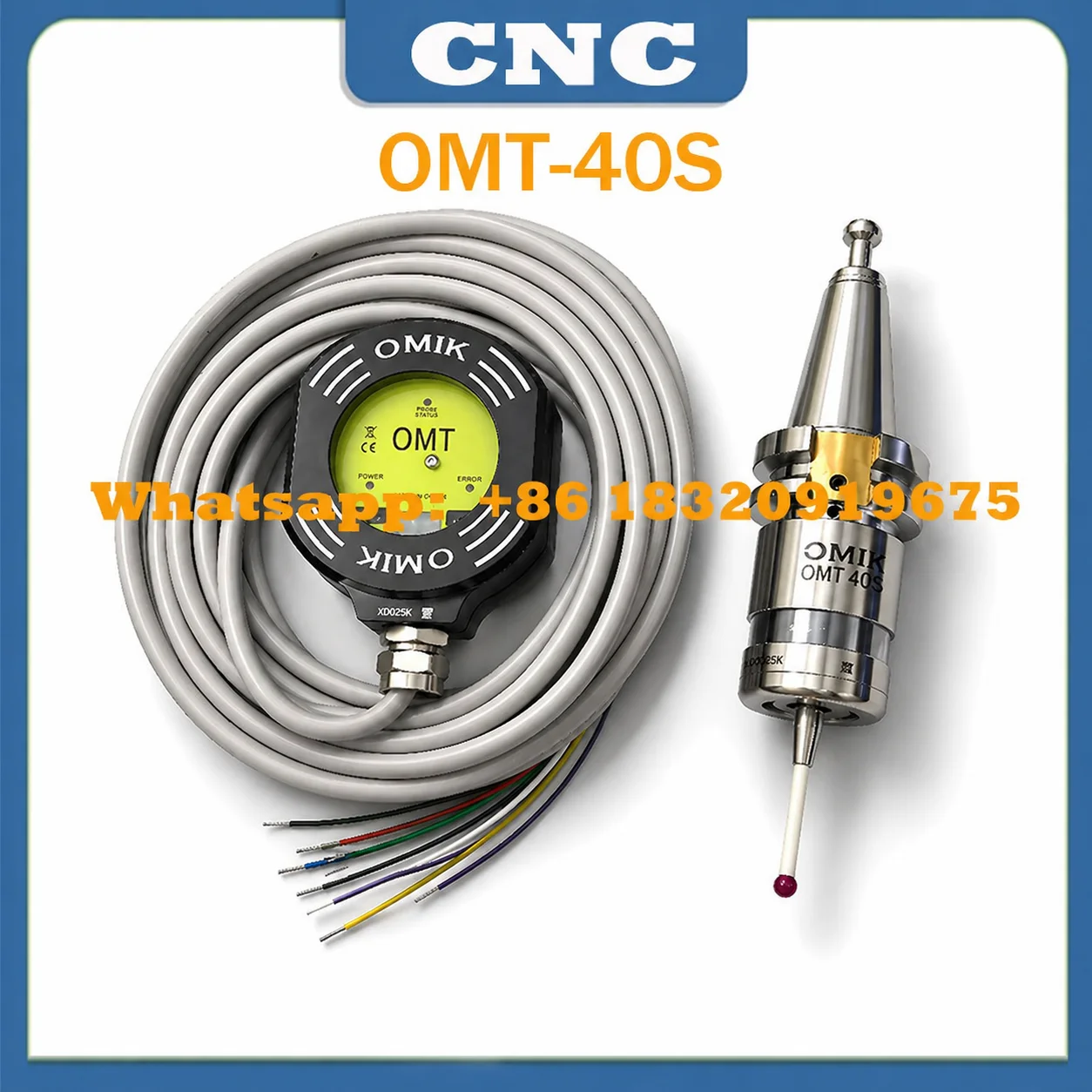 CNC radio infrared machine tool probe OMT40-S RMT40-S with BT30 or BT40 toolholders to completely replace Renishaw OMP40-2