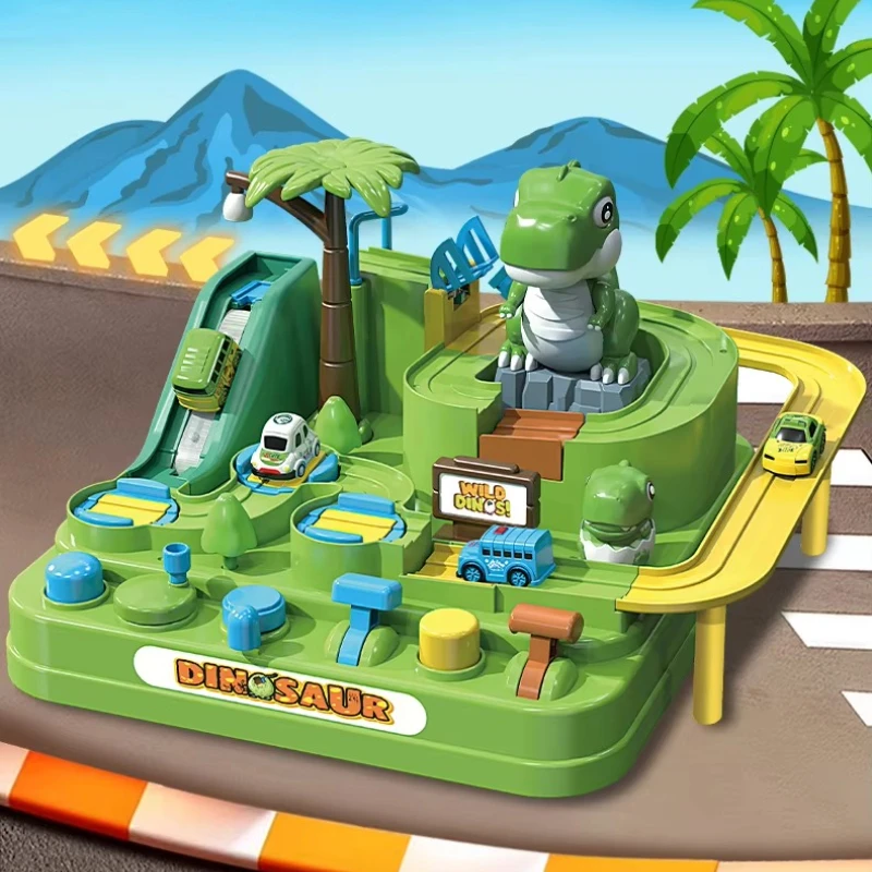 

Динозавр/Рождественские гоночные треки, игрушки для детей, собранные своими руками приключенческие игры, раздвижная гоночная трасса, автомобиль, детская интерактивная игрушка в подарок