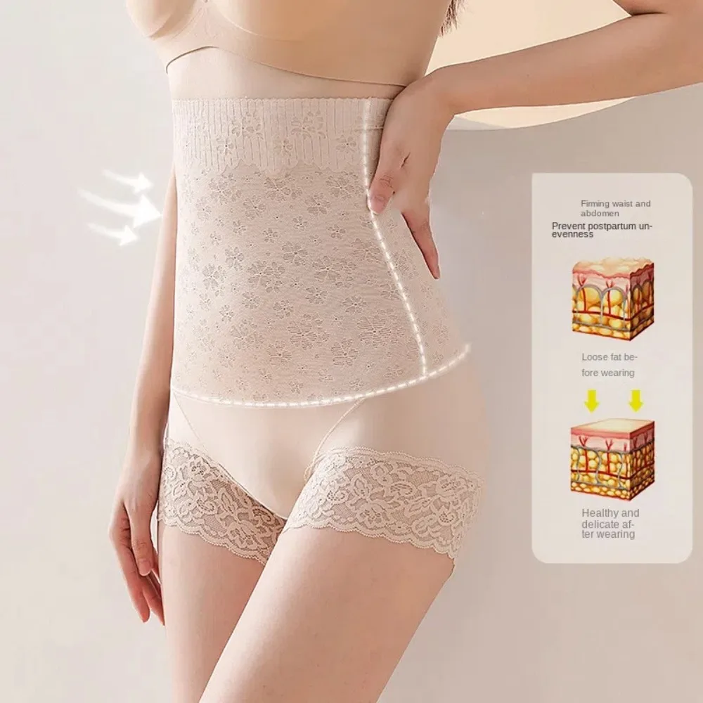 الدانتيل زهرة التخسيس ملابس داخلية للتنحيف البطن التعاقد تشكيل الجسم السروال عالية الخصر رفع البطن التحكم الملابس الداخلية #4