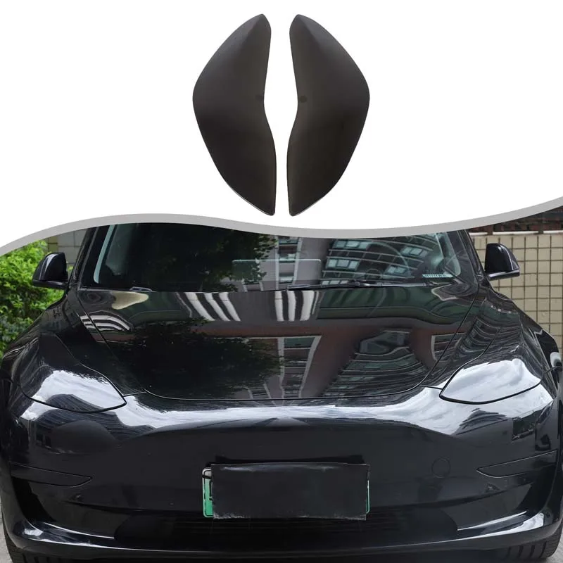 

For Tesla Model 3 Y 2017-2022 ABS black car taillights Signal light protected cover decorative stickers Car exterior accessories