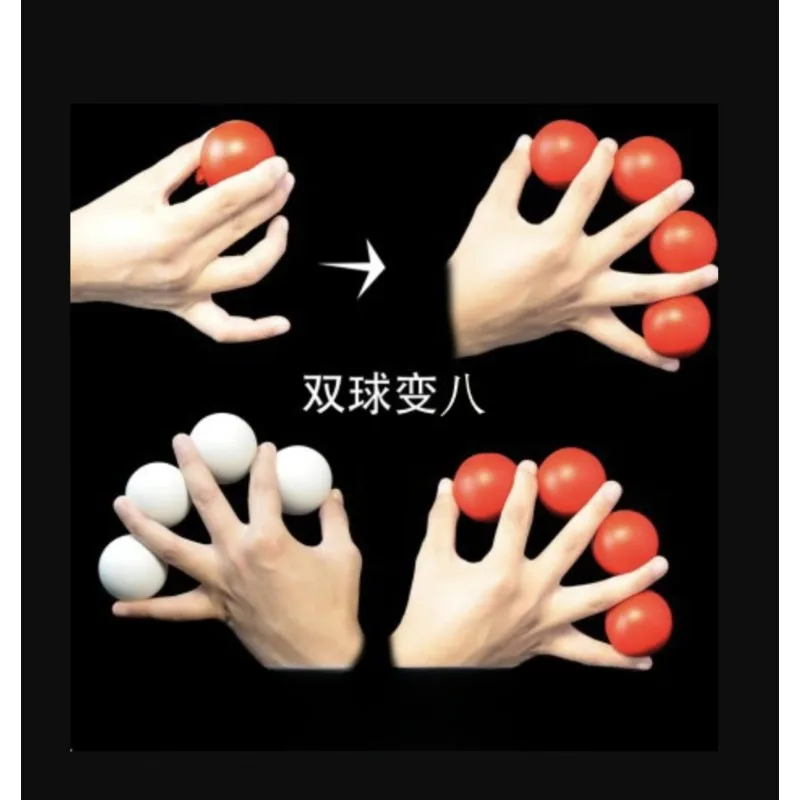 X-乗算ボールメタル、ホワイトカラー1から4つのボールマジックトリックプロのマジシャンステージイリュージョンギミックアクセサリー
