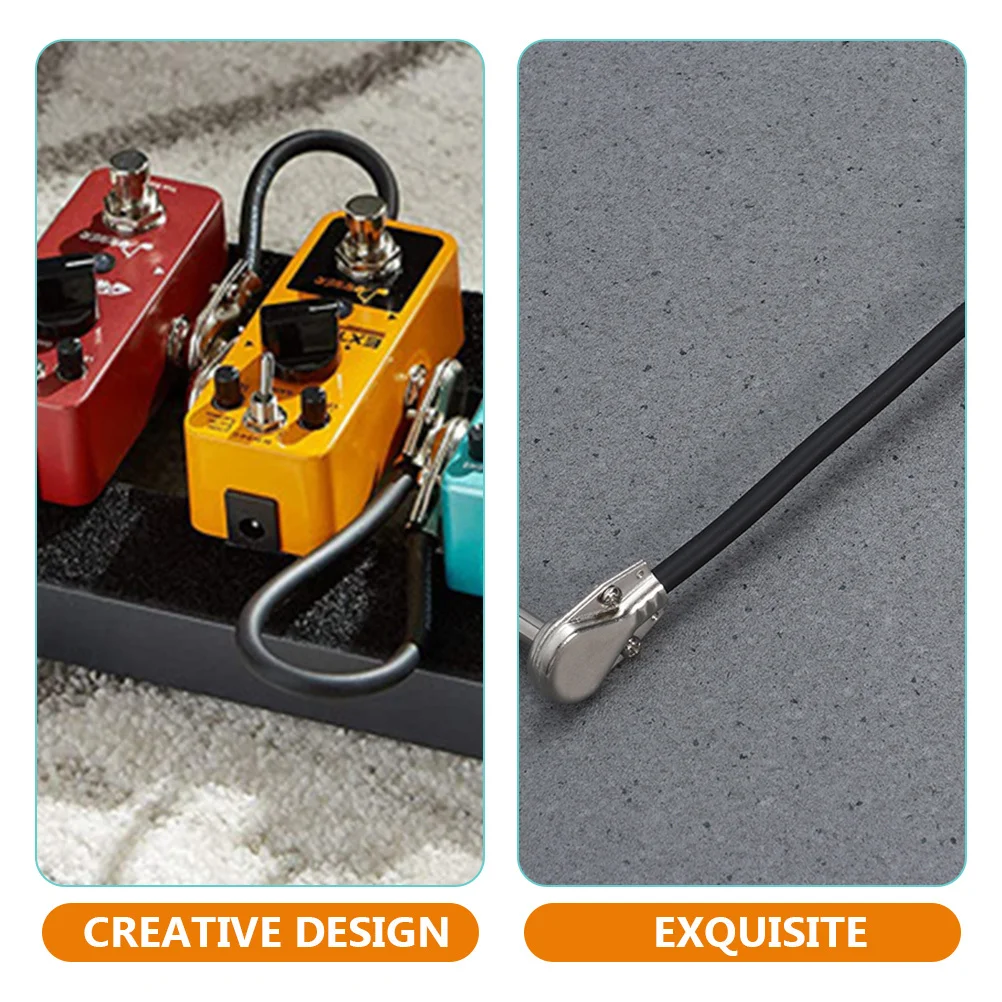 2 Cables de Conexión para Guitarra, Cables de Efectos para Guitarra Eléctrica Profesional con Cabeza Plana, Cable de Audio Ligero para Instrumentos Musicales