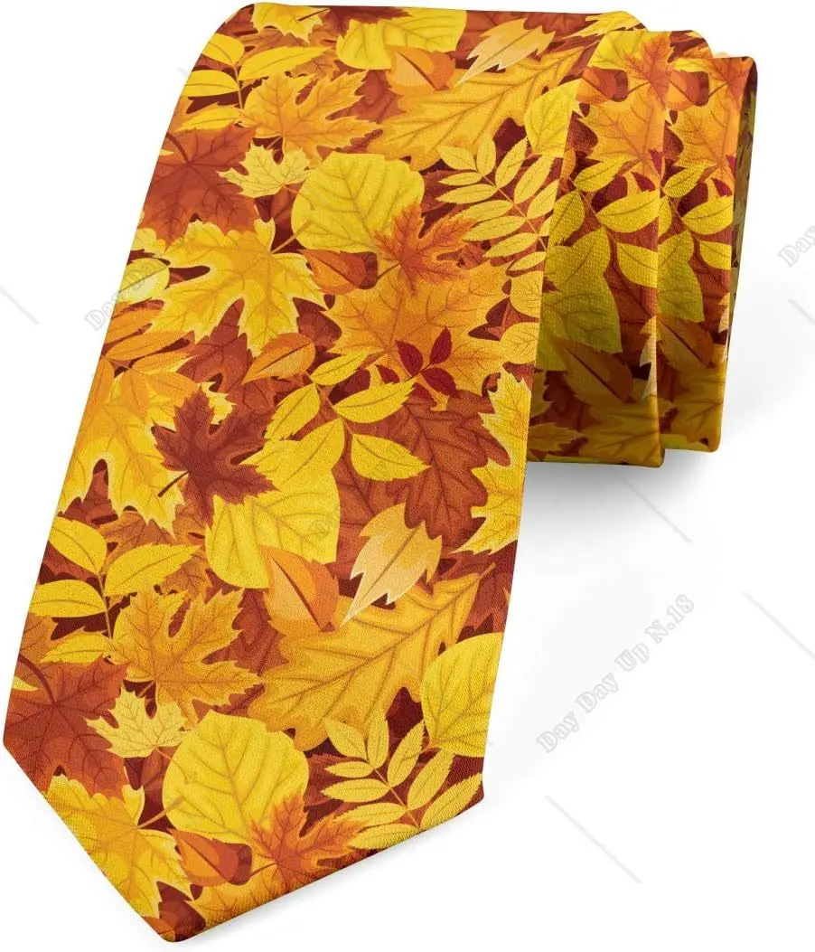 Maple Fall Style Fashion Tie Multicolor Modern Men's Tie Print One Size Shirts Men Gift Festival Party