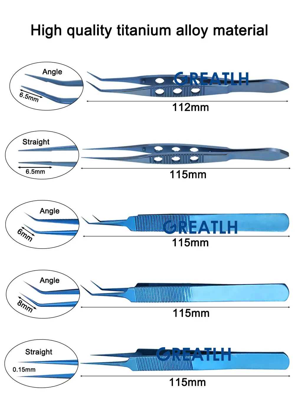 GREATLH Haartransplantationspinzette Implantat Haarextraktion Haarfollikel Implanter Pinzette Pinzette – Detail 6