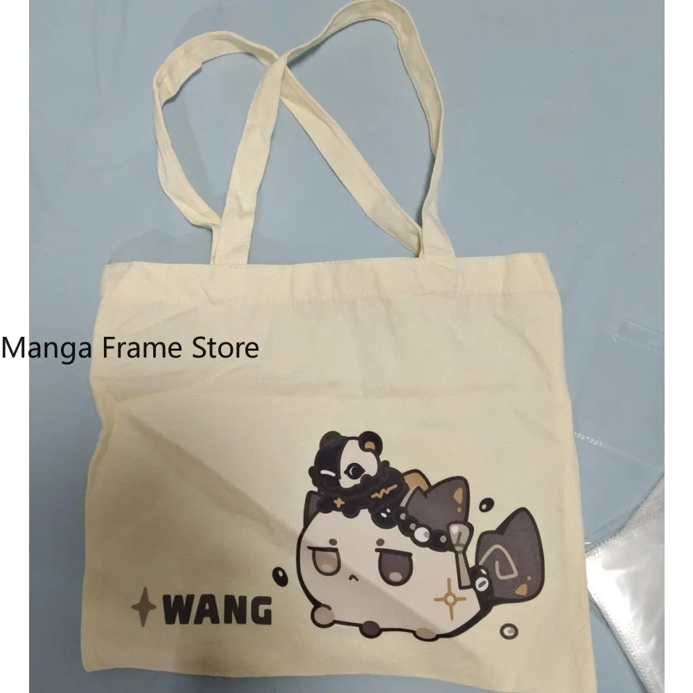 Arknights Wang Canvas Tote Bag Book Bag Crossbody Shoulder Large Capacity Handheld Portable Anime Collection Halloween Fans Gift