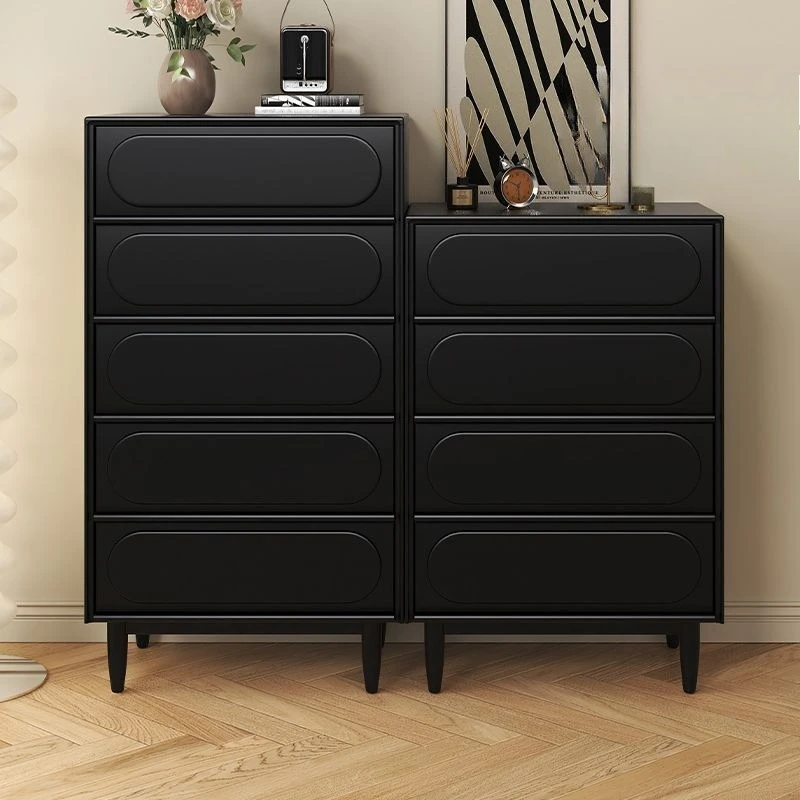Pure solid wood chest, living room home locker, French retro dining side cabinet