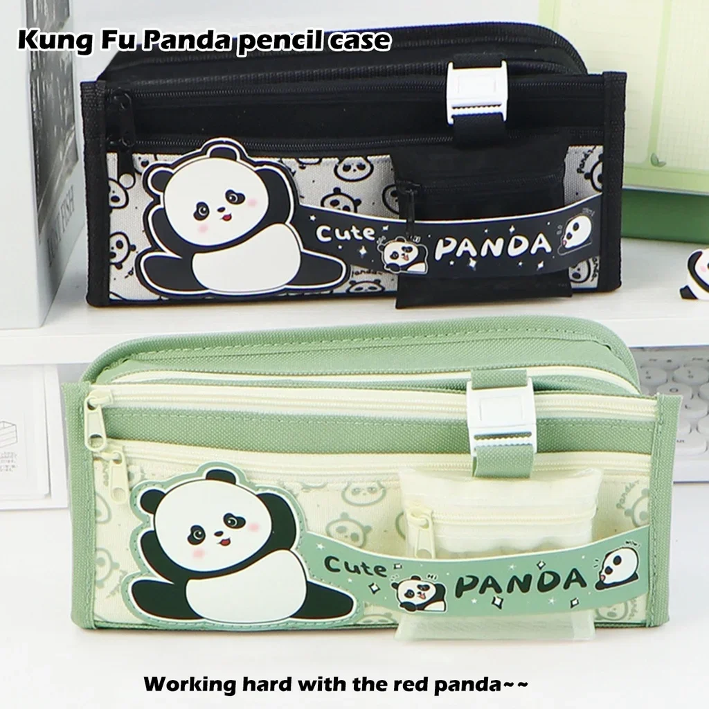 

Kawaii Kung Fu Panda Pencil Case Pouch Cartoon Large Capacity Pen Bag Gift For Kids Stationery School Organizer Supplies