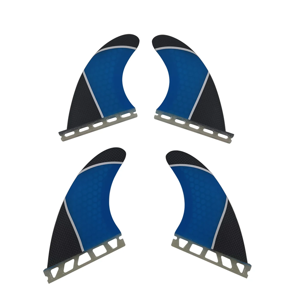 Quad Fins UPSURF FUTURE Fins PM-M 4pcs Surfboard Fins Carbon Fiber Honeycomb Surf Quad Fins Set Single Tabs Surfing 4 Fins Set