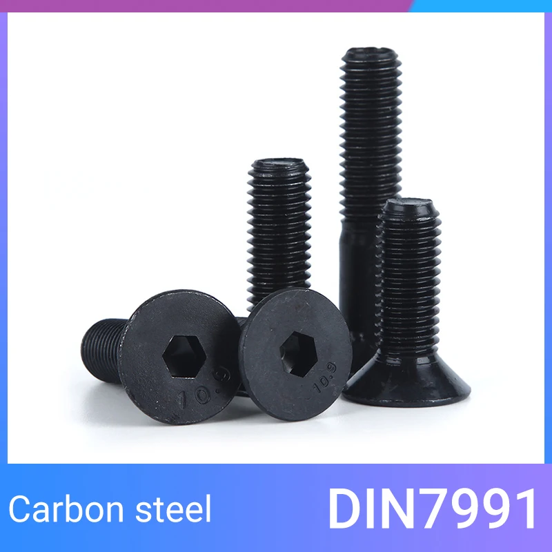 10-50pcs Grade 12.9 Carbon Steel Allen Screw M3 M4 M5 M6 M8 M10 Hexagon Hex Socket Cap Head Screw Bolts