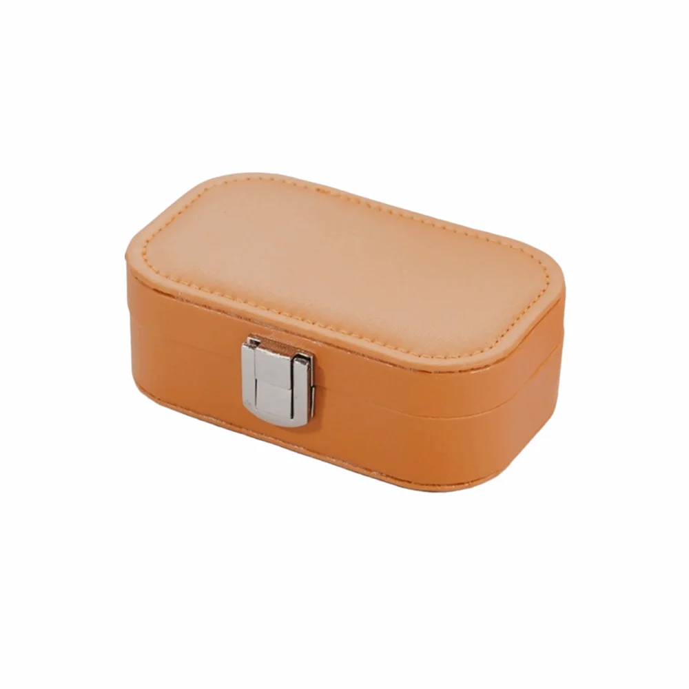 

New Macaron Color Jewelry Storage Box Snap Button Mini Size Jewelry Display Plate Dustproof Bracelet Tray Travel Use