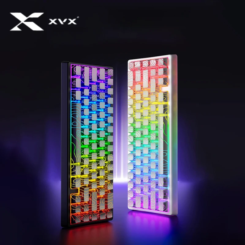 

Xvx M67 механическая прокладка для клавиатуры, проводная эргономичная RGB светодиодная подсветка Imd, индивидуальные колпачки для клавиш, игровая клавиатура для ПК, геймера, аксессуары для ноутбука