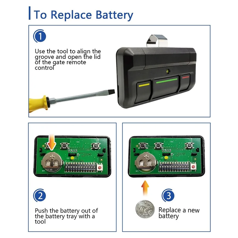 L72A-For Iftmaster 811Lmx Gate Remote Garage Door Opener For Liftmaster Gate Opener Remote 2Pcs