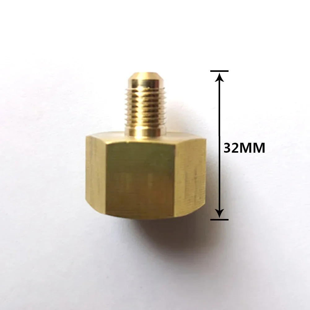 1pc Car Air Conditioner Adapter Refrigerantion Bottle Vacuum Pump Adapter Fitting For R134A W21.8 To W21 To 1/4'' SAE 32mm