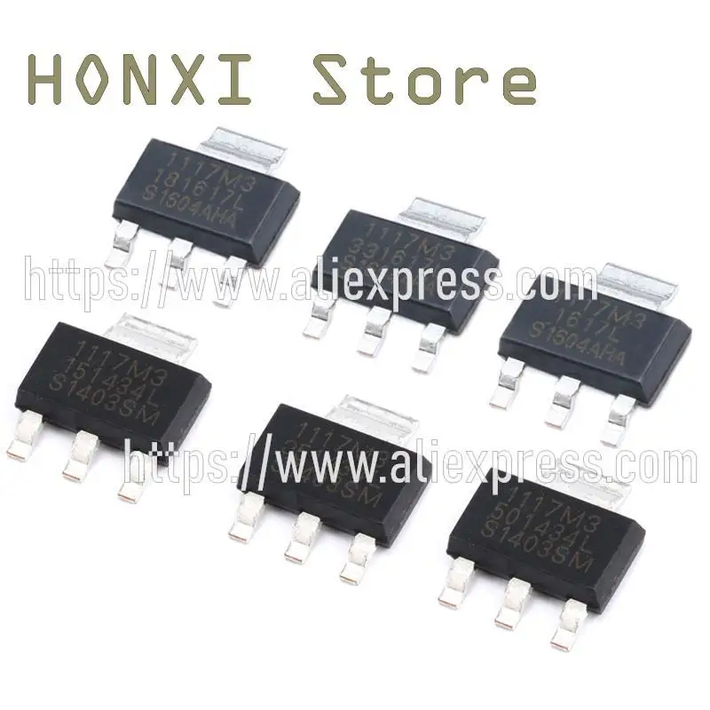 

100PCS SPX1117M3 SPX1117M3-L-1.5/1.8/2.5/3.3/5.0/ADJ SOT223 package linear regulator chip