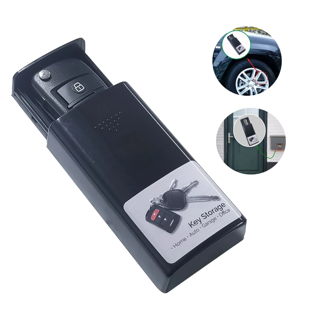 Magnetic Car Key Safe Box Hider Case House Key Holder Safe Compartments for Extra Keys Hidden Storage Outdoor Stash For Home