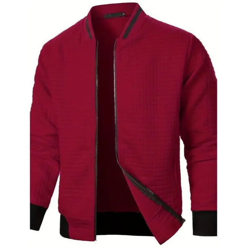 

Men's Casual Knitted Jaet Warm Pure Color Leisure V-Ne ort Sve Seven-Foot Length Brandl Waist-Cinching Sle